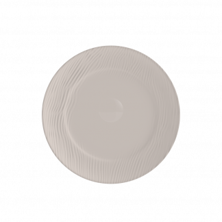Prato Raso 27,6 cm Relevo Dunas Cinza