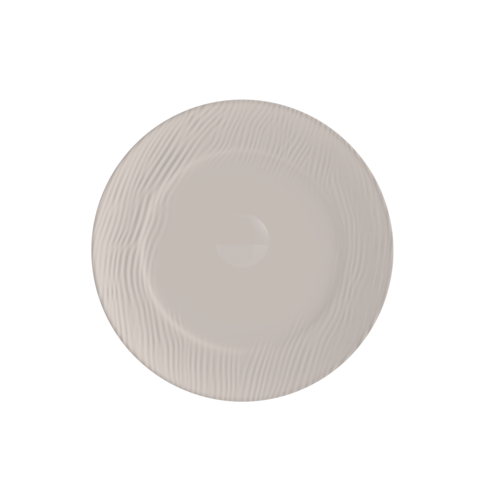 Prato Raso 27,6 cm Relevo Dunas Cinza