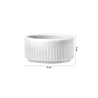 Ramekin Branco com 48 ml Linha Assar e Servir Porcelana