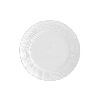 Prato Raso 27,6 cm Relevo Dunas Branco Germer Porcelanas