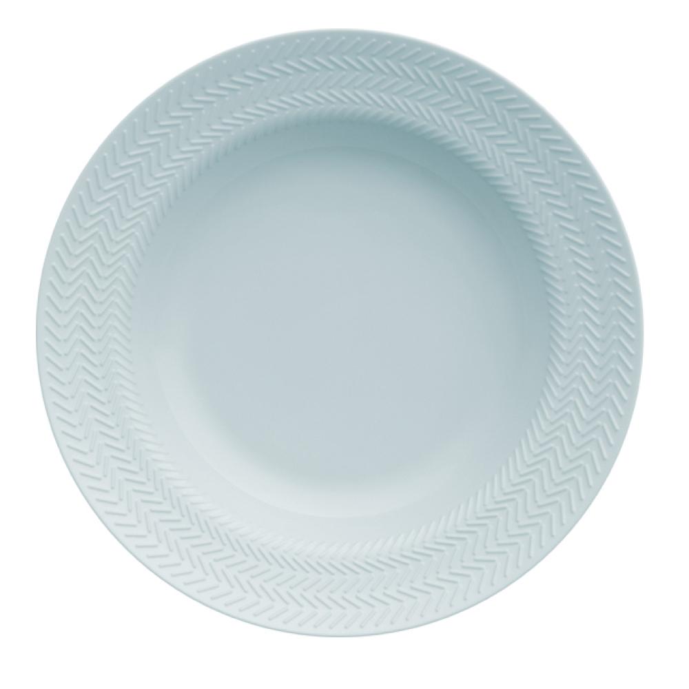 Jogo Jantar Chá 30 Peças Azul Vintage Chevron - Imagem 2