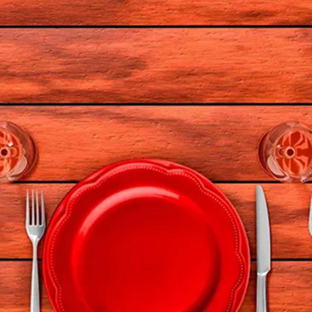 Prato Sobremesa Relevo Cottage Vermelho - Imagem 3