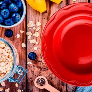 Prato Fundo Relevo Cottage Vermelho