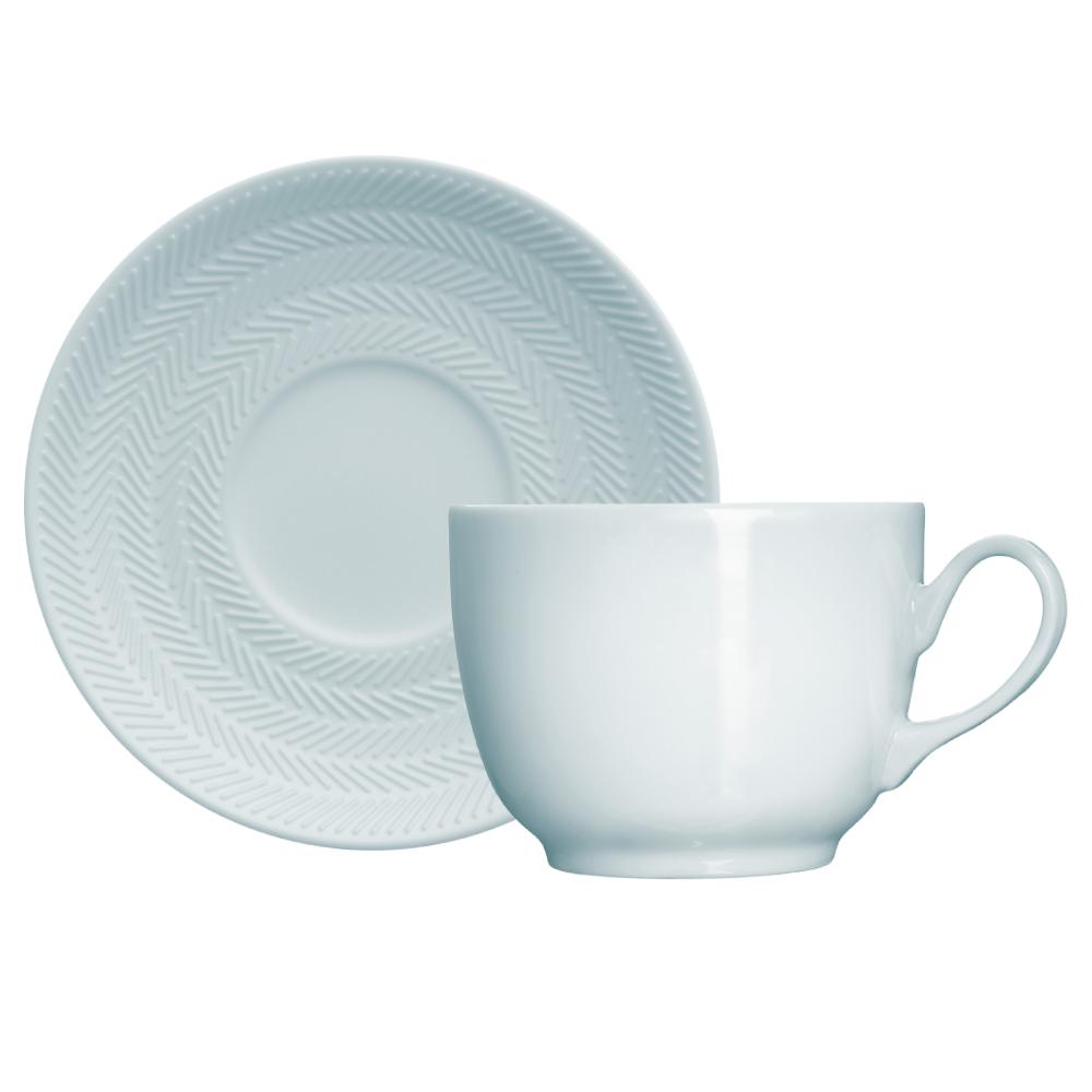 Jogos Jantar Chá 20 Peças Azul Vintage Chevron - Imagem 5