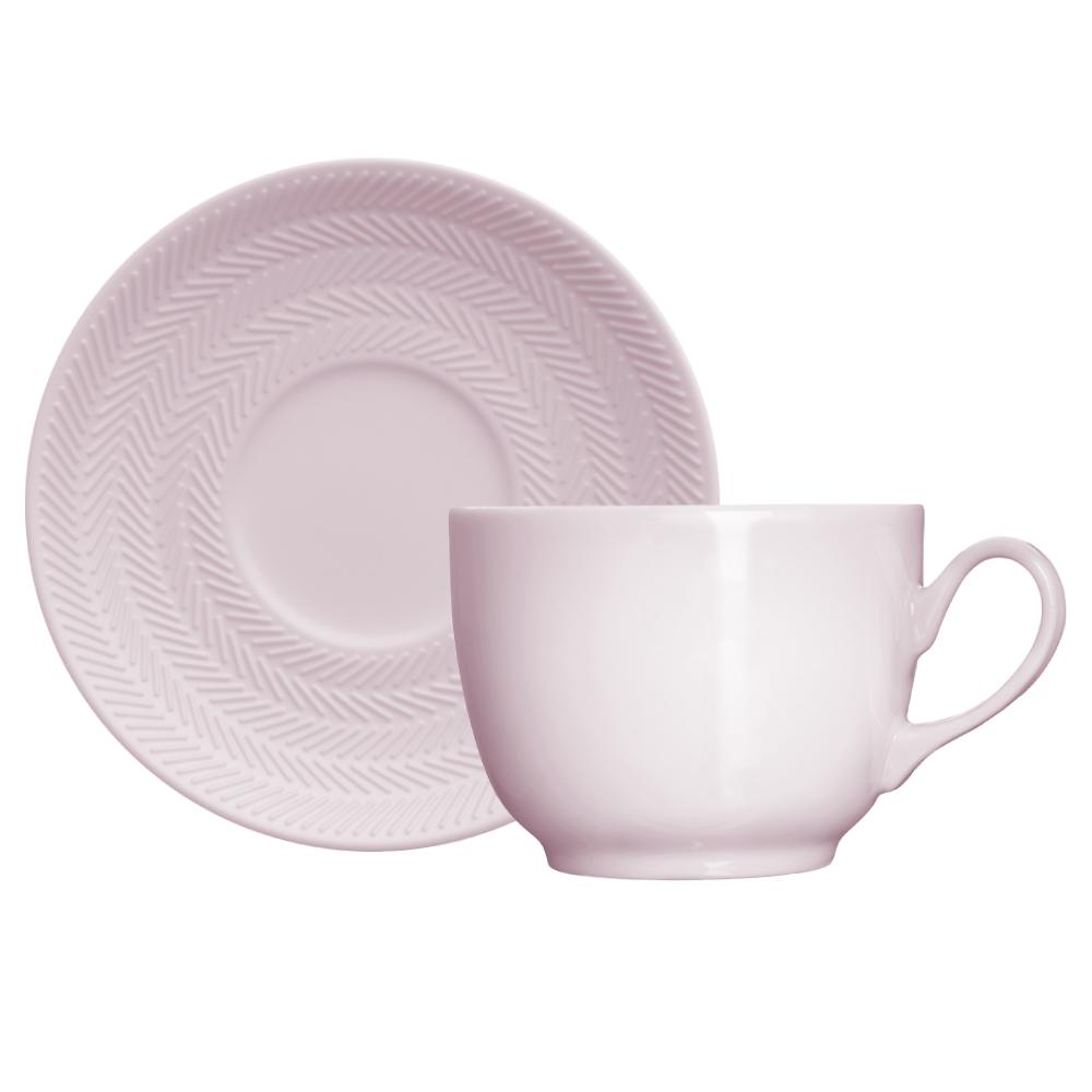 Jogo de Jantar Chá 20 Peças Rosa Fractal Chevron - Imagem 5