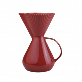 Bule com Porta Filtro em Porcelana Vermelho 600 ml