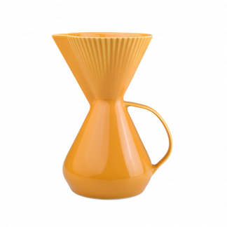 Bule com Porta Filtro em Porcelana Amarelo 600 ml