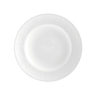 Prato Fundo Sopa Linha Relevo Dunas Branco