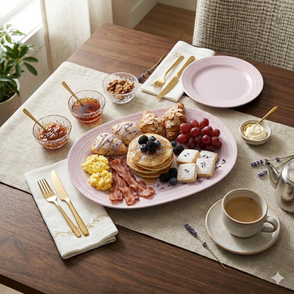 Kit 02 Travessa G e Pequena Relevo Chevron Germer Porcelanas - Imagem 5