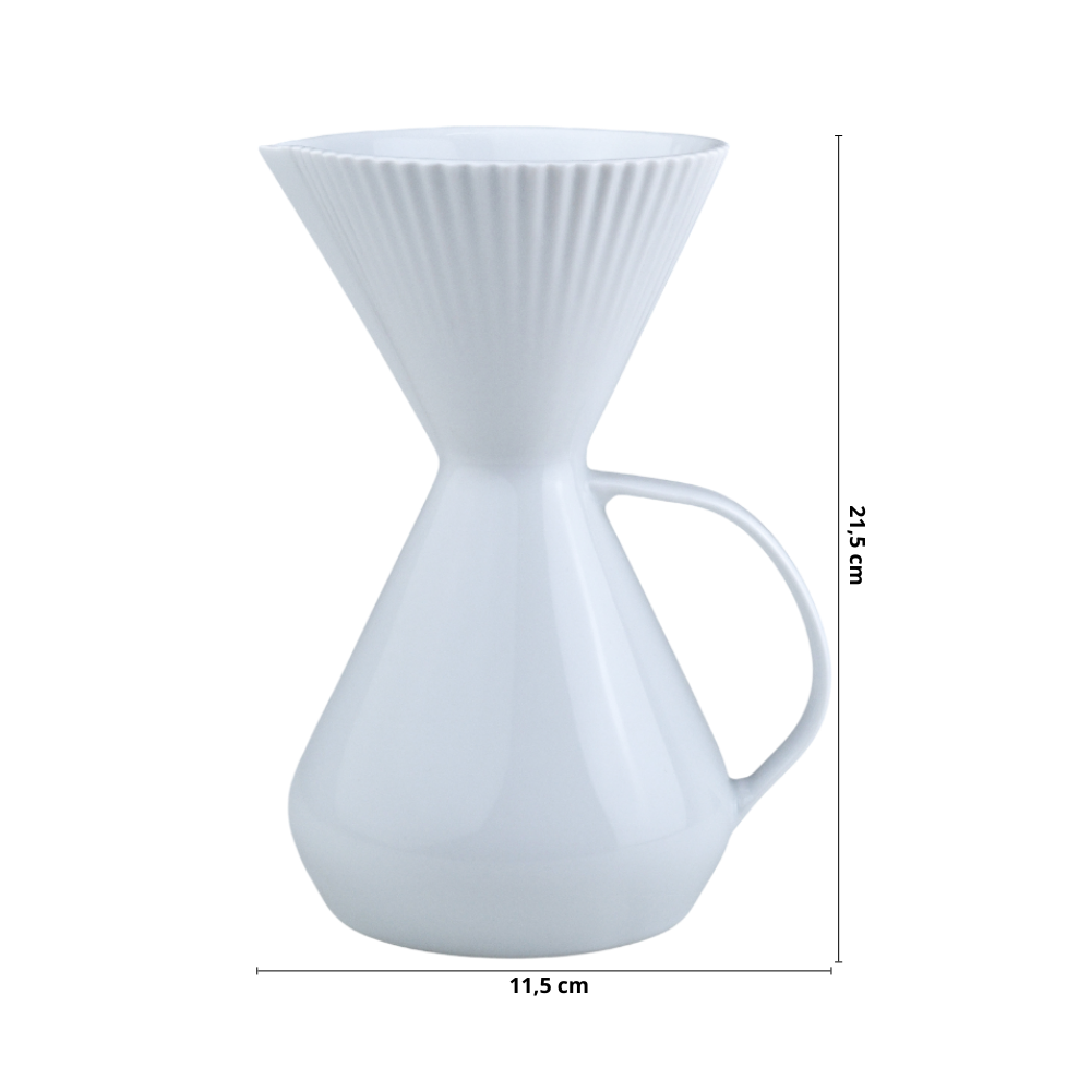 Bule com Porta Filtro Integrado Branco Cafeteria Pro - Imagem 2
