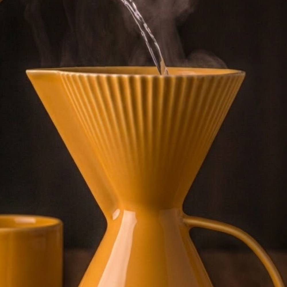 Bule com Porta Filtro Integrado Amarelo Cafeteria Pro - Imagem 4