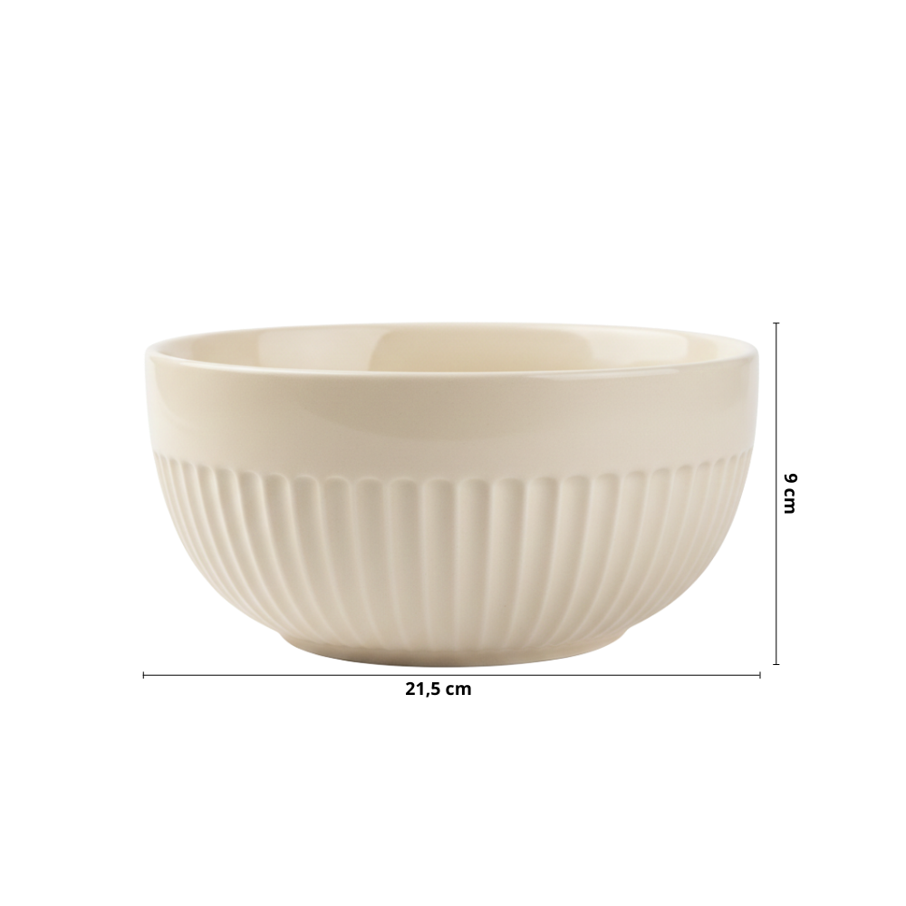 Tigela 1,9 ml Linha Assar e Servir Marfim Porcelana - Imagem 2