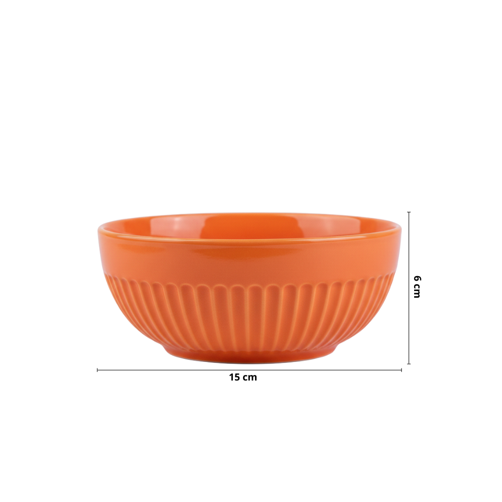 Tigela 630ml Linha Assar e Servir Laranja Porcelana - Imagem 2