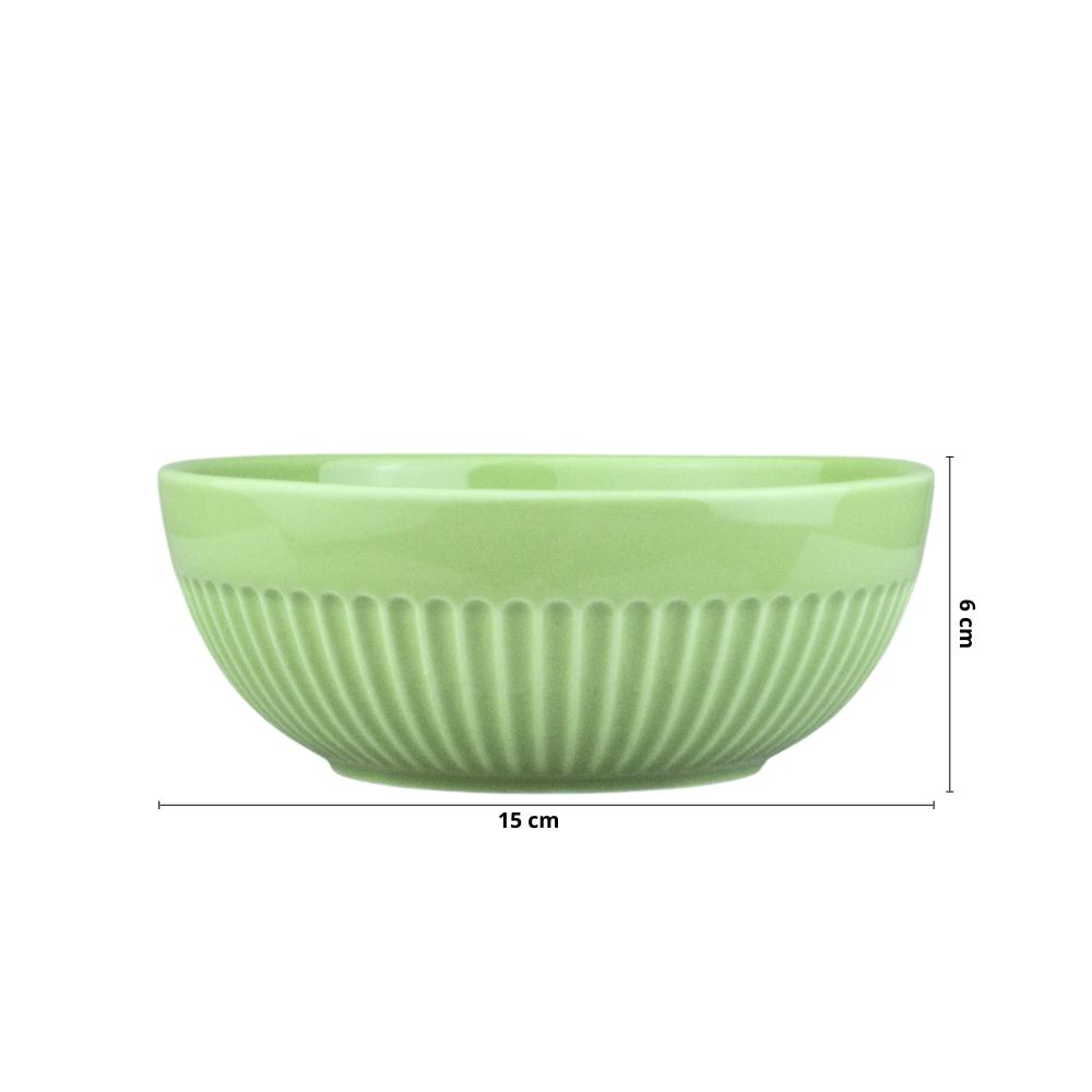 Tigela 630ml Linha Assar e Servir Verde Chá Porcelana - Imagem 2