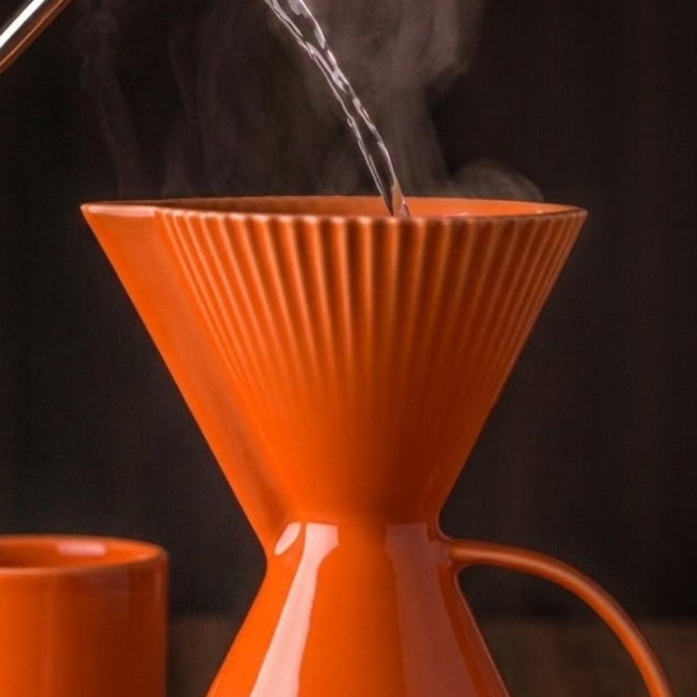 Bule com Porta Filtro Integrado Laranja Cafeteria Pro Germer - Imagem 4
