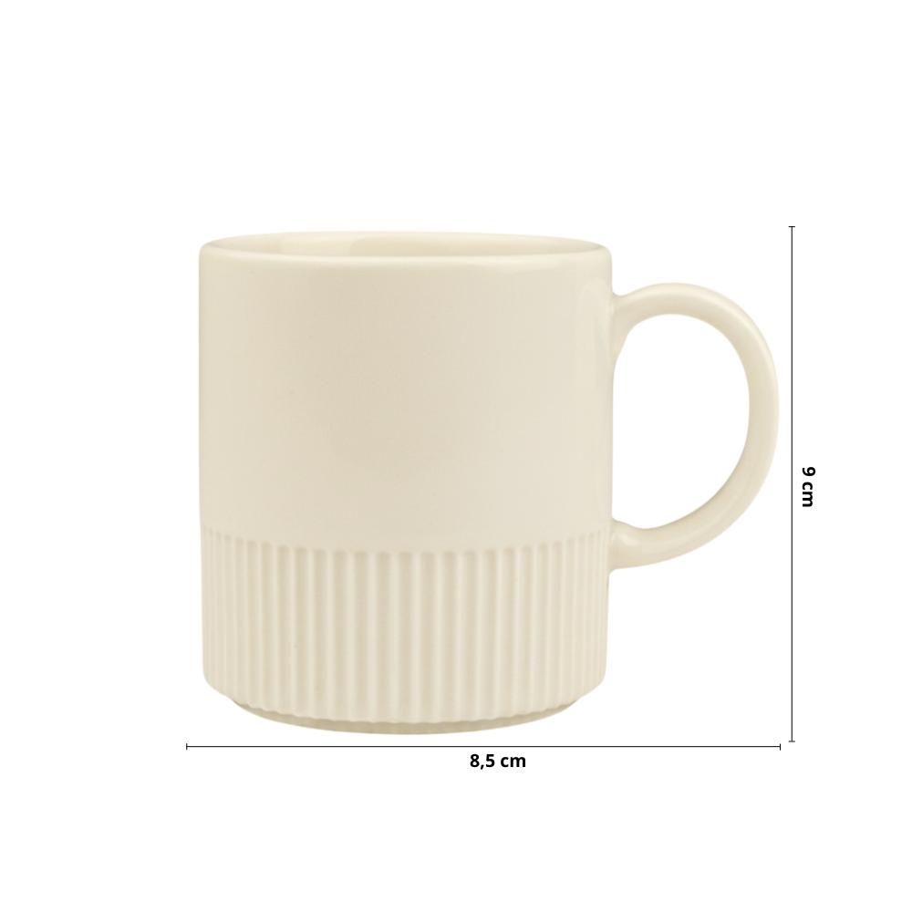 Caneca Café Chá 360 ml Marfim G Assar e Servir - Imagem 2