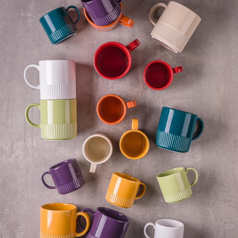 Caneca Café Chá 360 ml Marfim G Assar e Servir - Imagem 5