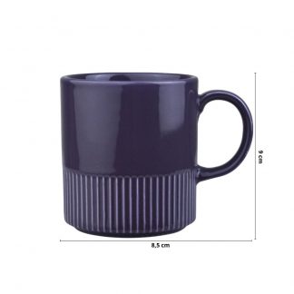 Caneca G Linha Assar e Servir 360 ml Ameixa Porcelana