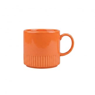 Caneca P Linha Assar e Servir 180 ml Laranja Porcelana