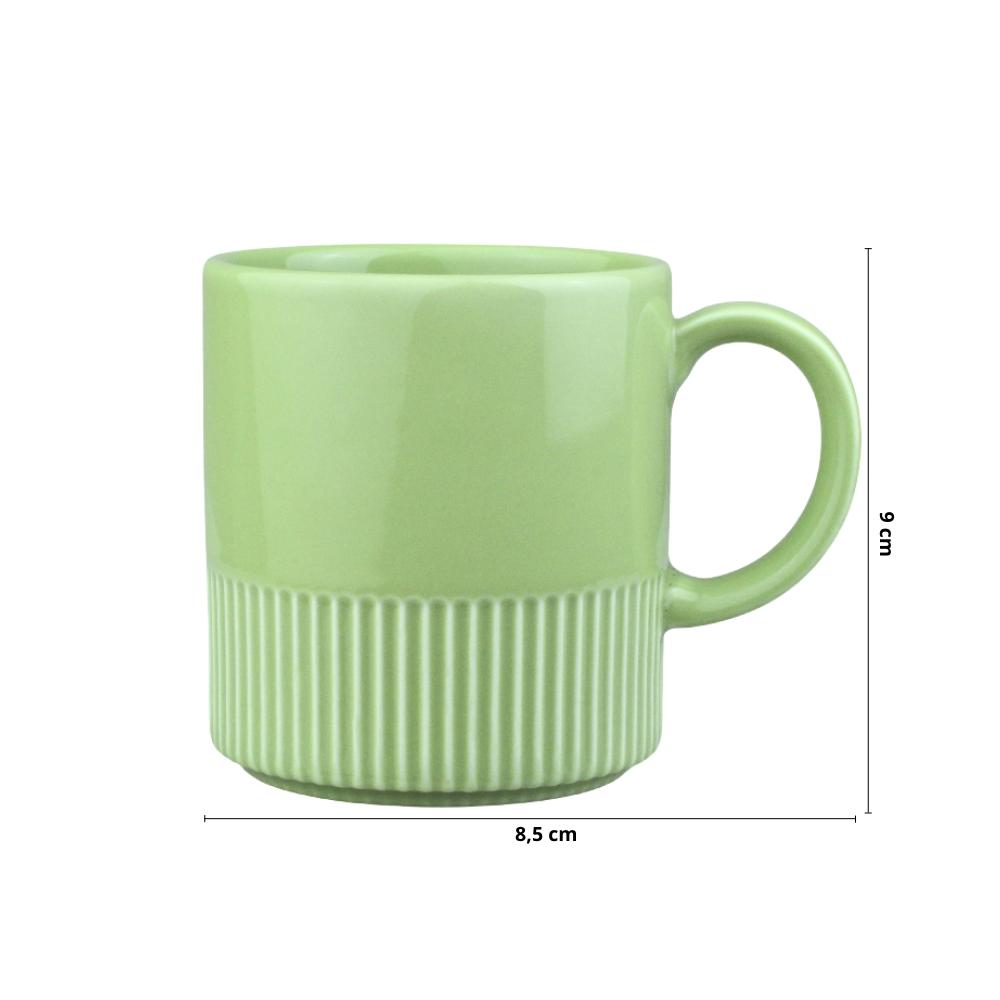 Caneca G Linha Assar e Servir 360 ml Verde Chá Porcelana