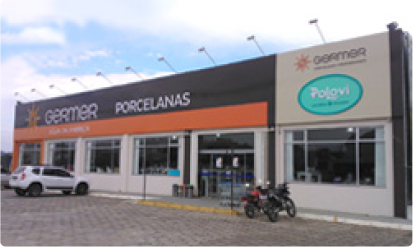 Fachada da Loja Guabiroba da Germer, anexa à fábrica em Campo Largo/PR