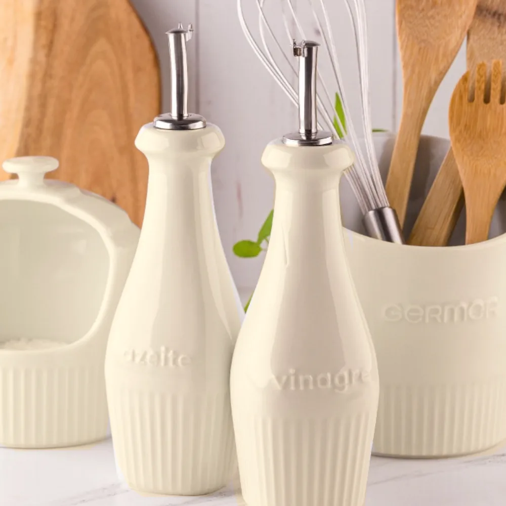 Azeiteiro Linha Assar e Servir 18,5 cm Marfim 348 ml