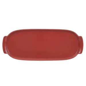 Bandeja Retangular 37cm GG Vermelha Assar e Servir Porcelana