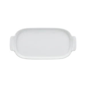 Bandeja Retangular 25 cm Branca M Assar e Servir Porcelana