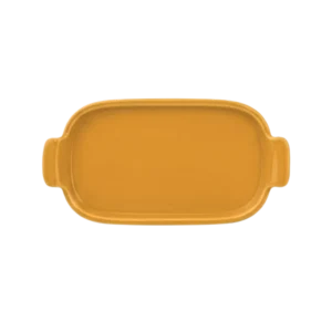 Bandeja Retangular 20 cm Amarela P Assar e Servir Porcelana