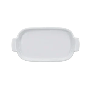 Bandeja Retangular 20 cm Branco P Assar e Servir Porcelana