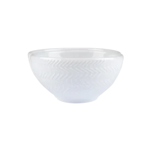 Bowl Tigela Sobremesa Relevo Chevron Branco 418 ml Germer