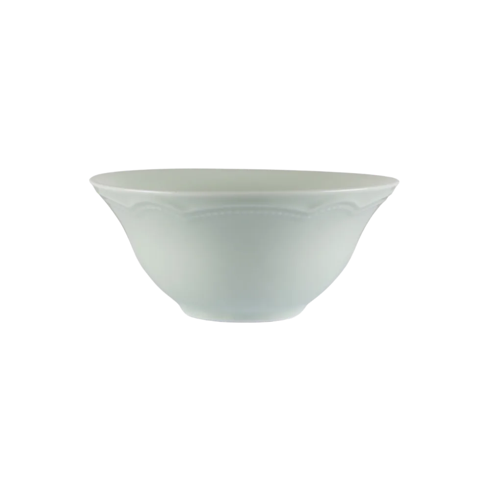 Bowl Tigela Sobremesa Relevo Cottage Verde 510 ml Porcelana