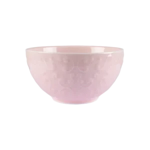 Bowl Tigela Sobremesa cor Rosa Relevo Tassel 456 ml Germer
