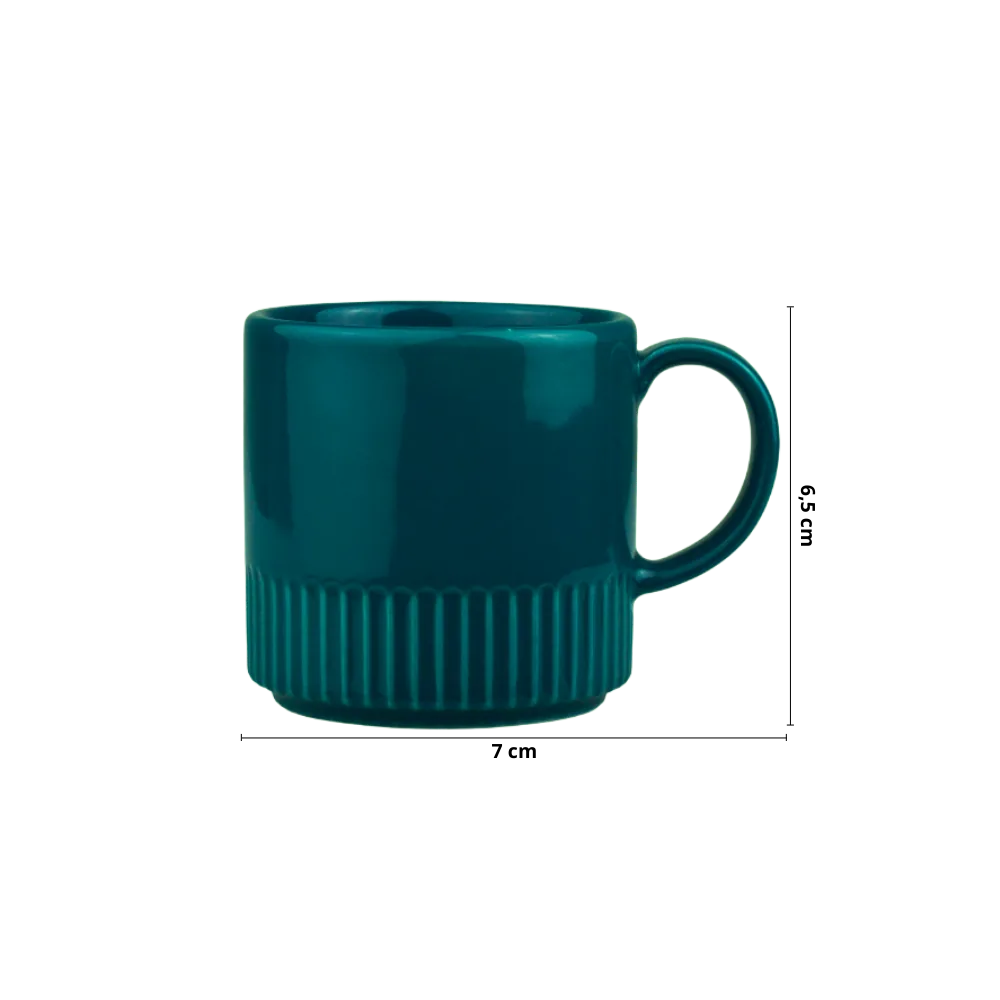Caneca P Linha Assar e Servir 180 ml Verdigris Porcelana