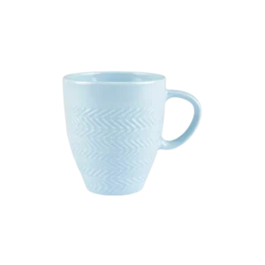 Caneca Chá Café Azul Vintage Chevron 310ml Germer Porcelanas