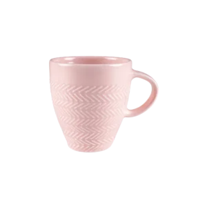 Caneca Chá Café Rosa Chevron Fractal 310ml Germer Porcelanas