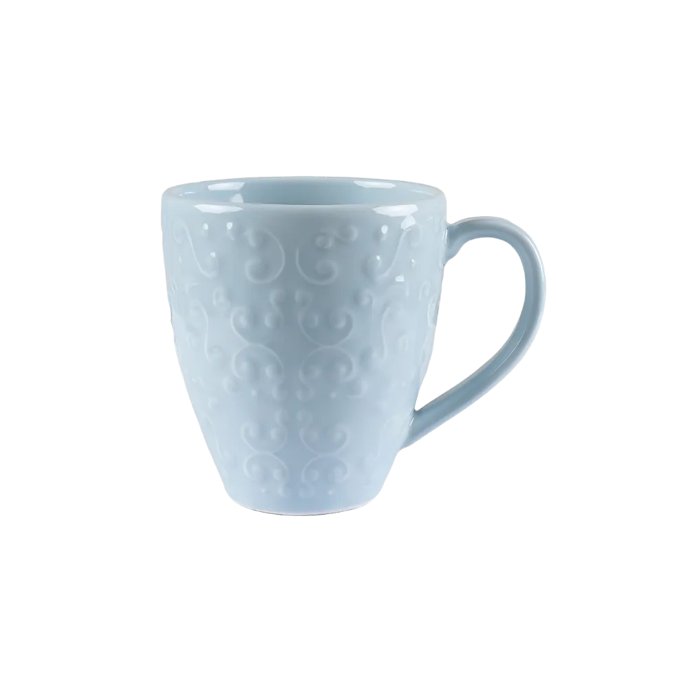 Caneca Chá Café Azul Vintage Tassel 310 ml Germer Porcelanas