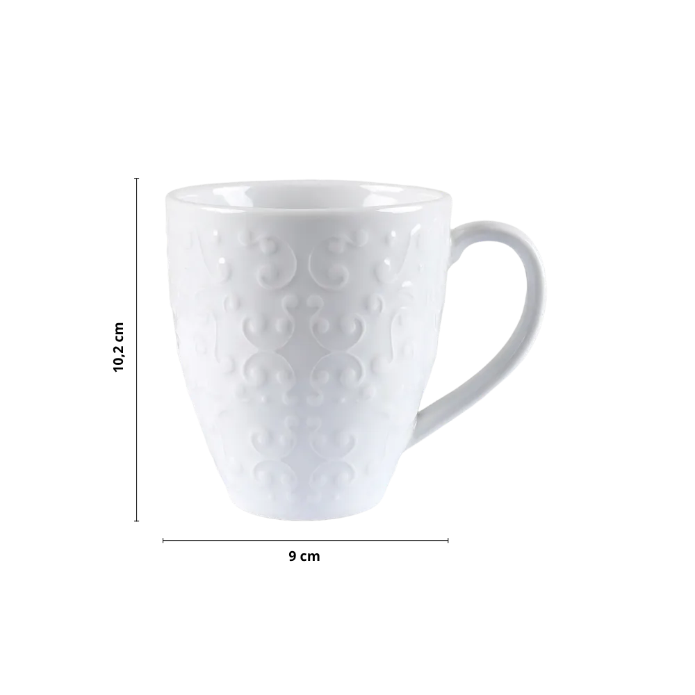 Caneca Chá Café Tassel 310 ml Branca Germer Porcelanas