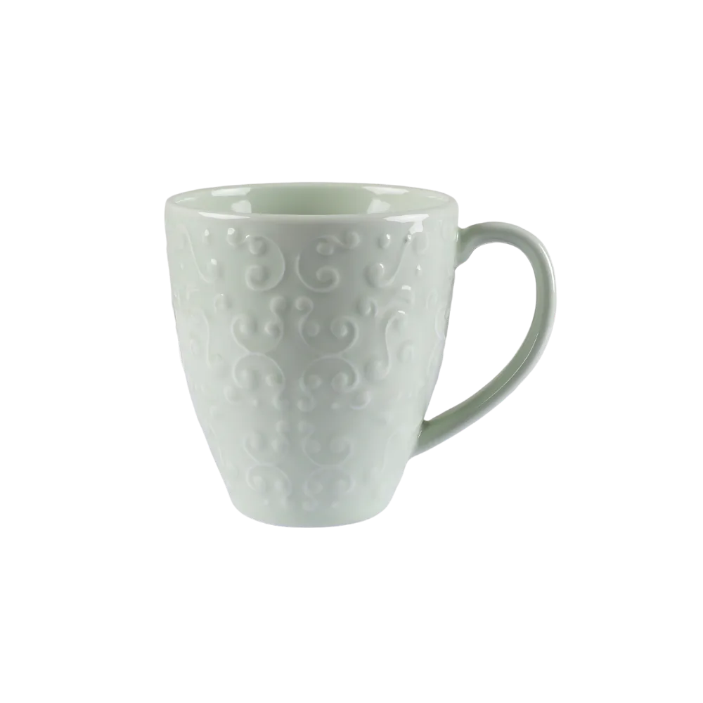Caneca Chá Café Tassel Verde Menta 310ml Germer Porcelanas