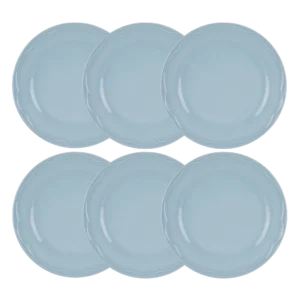 Kit Prato Raso 06 Pçs Cottage Azul Vintage Germer Porcelanas