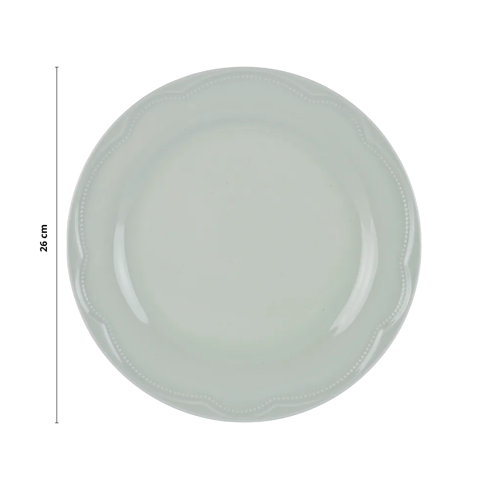Kit Prato Raso 06 Pçs Cottage Verde Menta Germer Porcelanas