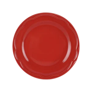 Prato Raso Relevo Cottage Vermelho Germer Porcelanas