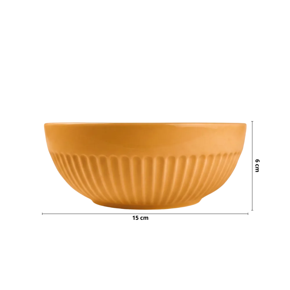 Tigela 630ml Linha Assar e Servir Amarela Porcelana