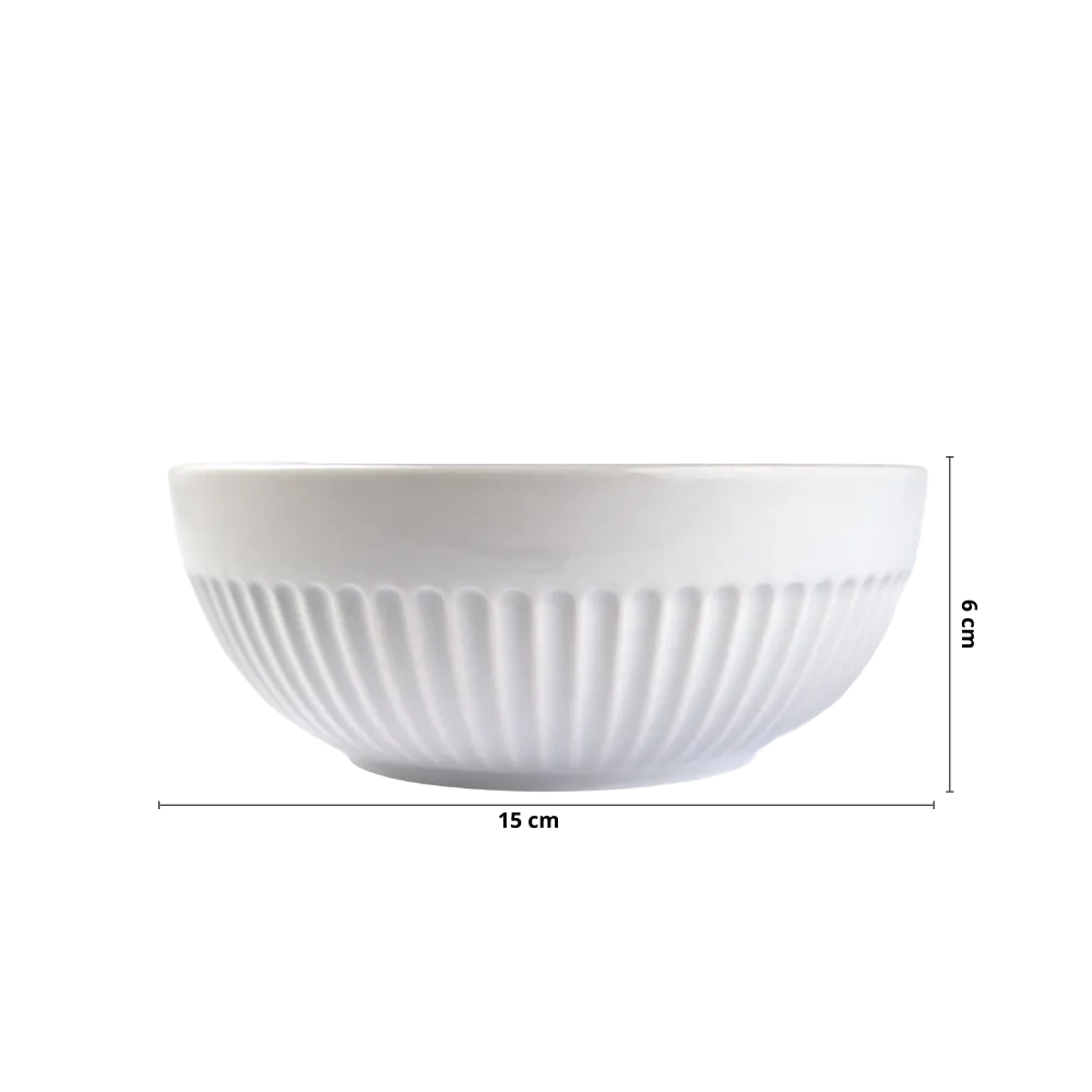 Tigela M Linha Assar e Servir 630 ml Branca Porcelana
