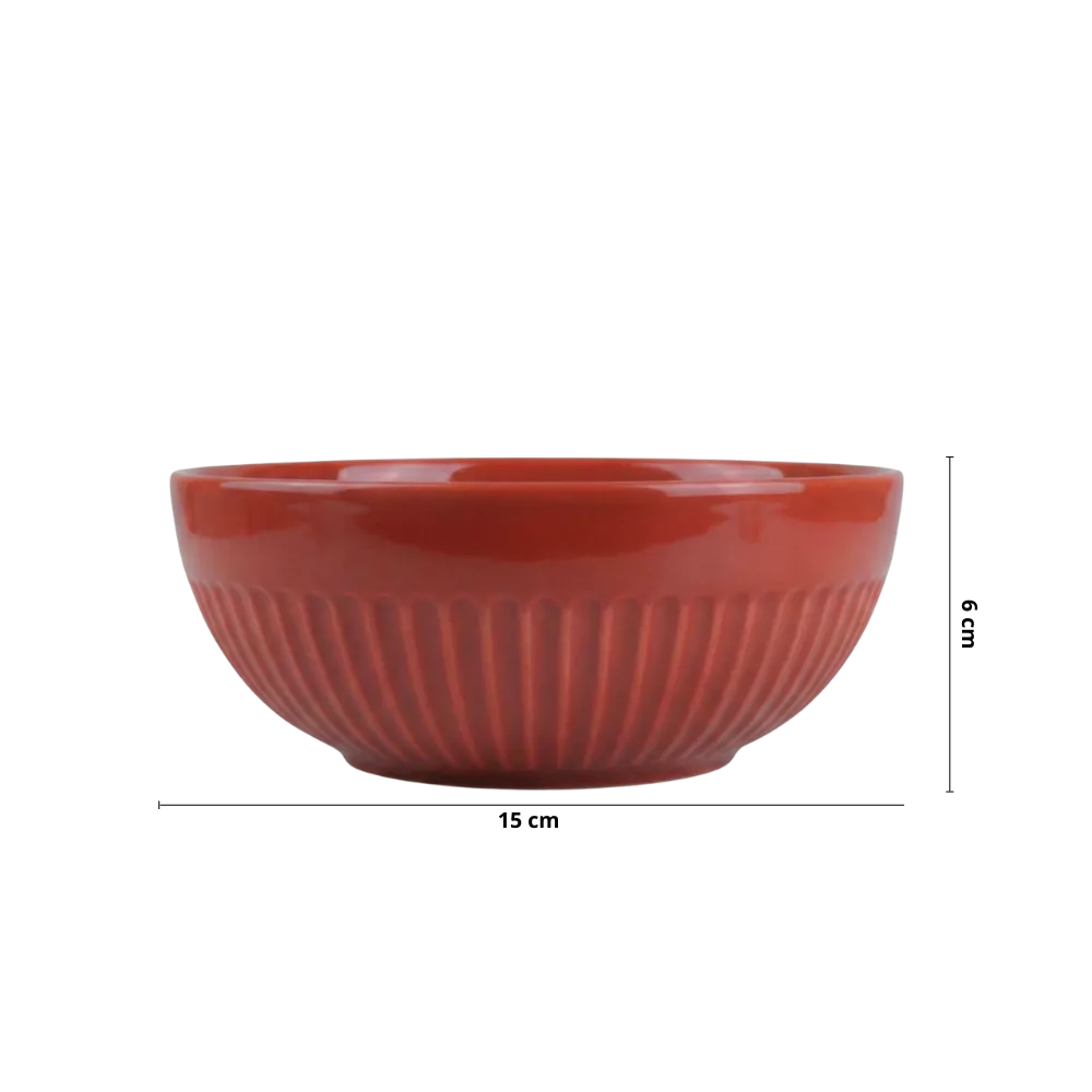 Tigela 630 ml Linha Assar e Servir Vermelha Porcelana