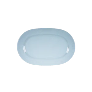 Travessa Oval 28cm P Relevo Chevron Azul Germer Porcelanas