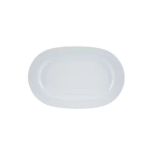 Travessa Oval 28cm P Relevo Chevron Branca Germer Porcelanas