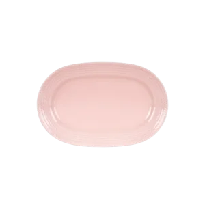 Travessa Oval 28cm P Relevo Chevron Rosa Germer Porcelanas