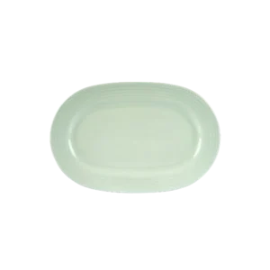 Travessa Oval 28cm P Relevo Chevron Verde Germer Porcelanas