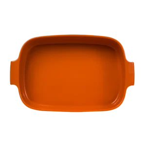 Travessa Refratária Retangular 37x26 Laranja 4,9 L Germer